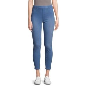Spanx Blue Jean-Ish Ankle Leggings Denim Look Stretch Fit Size M